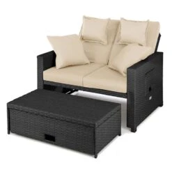 [Gebraucht] Komfortzone Rattan-Lounge-Sofa -Blumfeldt Verkaufsgeschäft 10030575 yy 0009 titel Blumfeldt Komfortzone Rattan Lounge Sofa