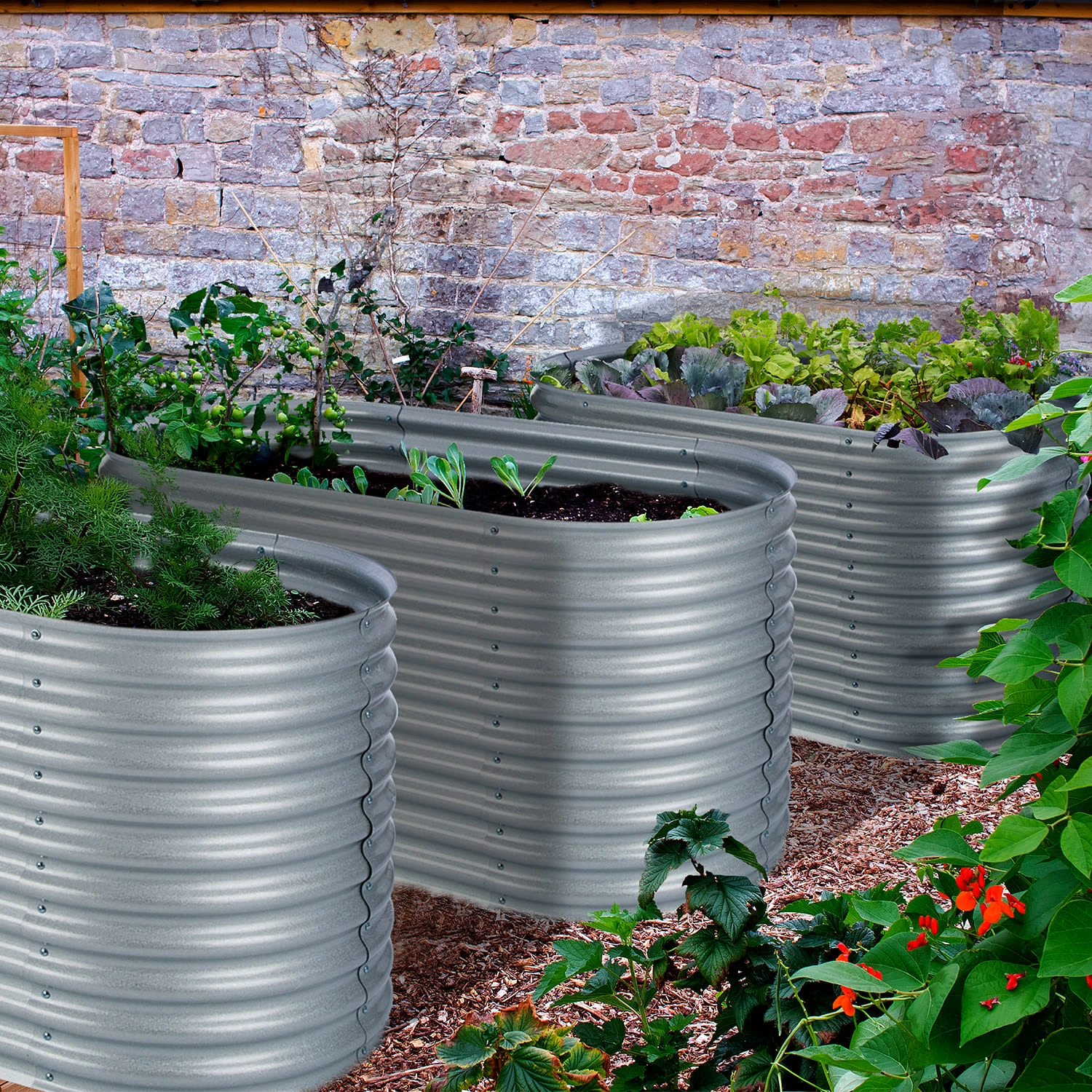 Rondabox 160x80x80 Cm Hochbeet Silber 5 Rondabox 160x80x80 Cm Hochbeet Silber – Bild 3