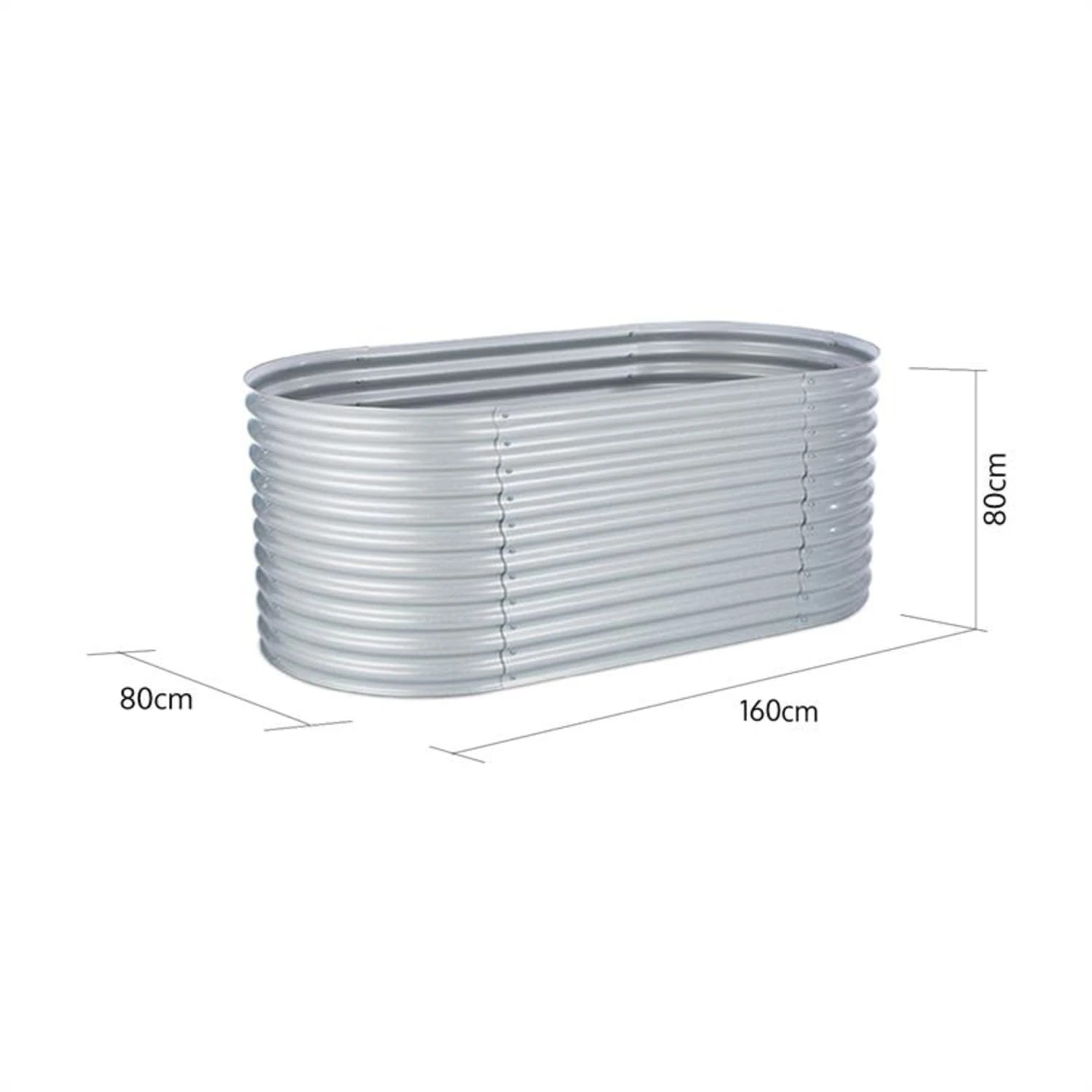 Rondabox 160x80x80 Cm Hochbeet Silber 7 Rondabox 160x80x80 Cm Hochbeet Silber – Bild 5