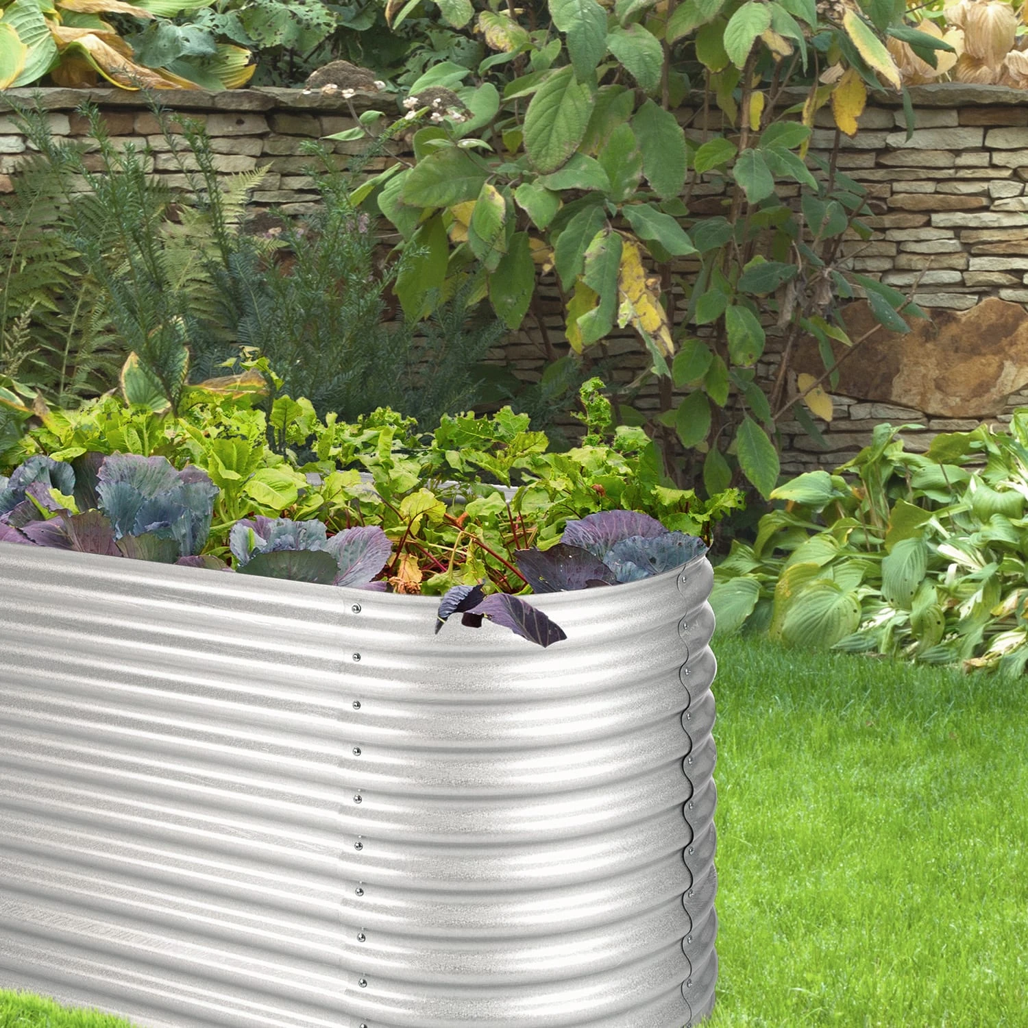 Rondabox 200x100x80 Cm Hochbeet Silber 5 Rondabox 200x100x80 Cm Hochbeet Silber – Bild 3