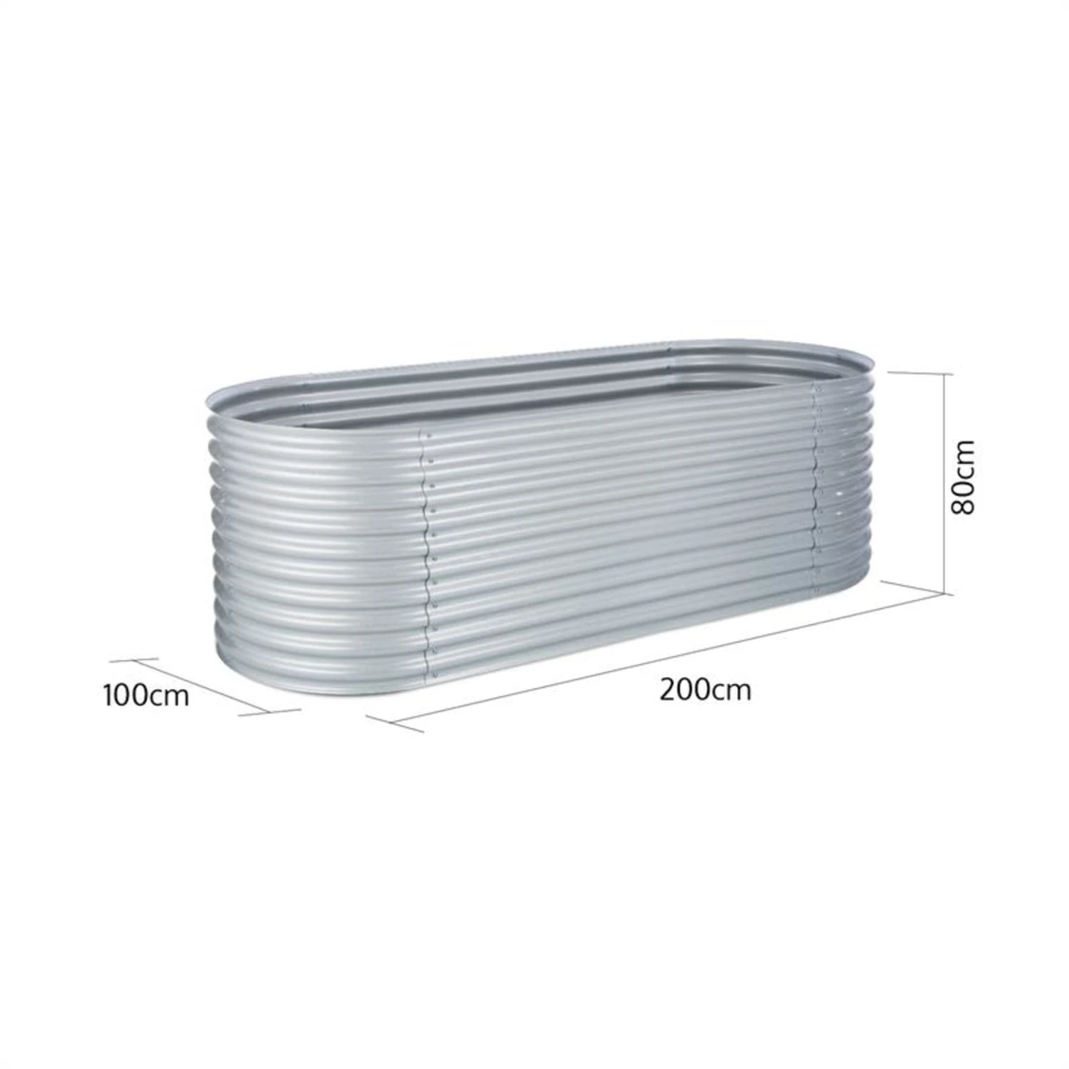 Rondabox 200x100x80 Cm Hochbeet Silber 7 Rondabox 200x100x80 Cm Hochbeet Silber – Bild 5