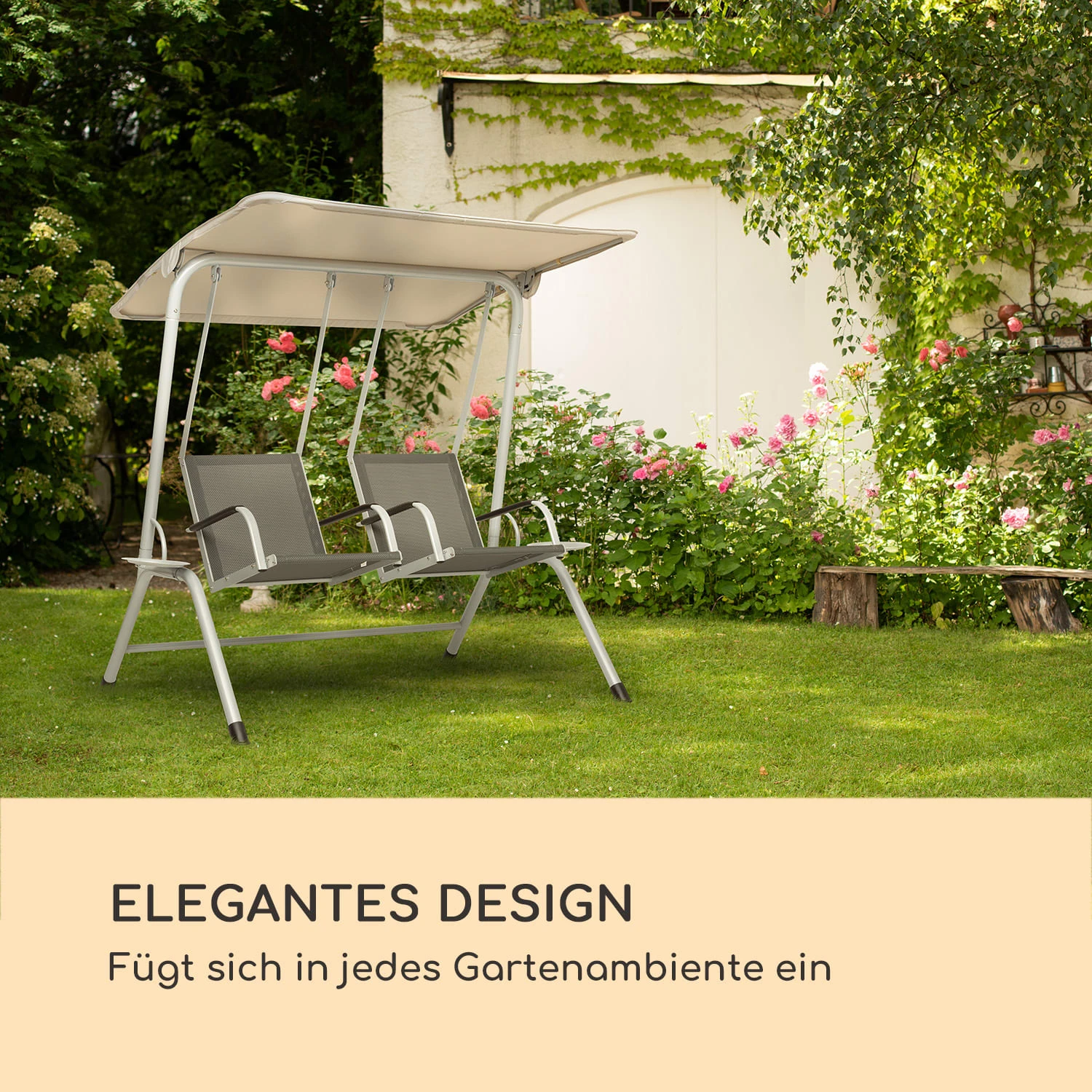 Bel Air Duo Swing Hollywoodschaukel 2 Sitzer 7 Bel Air Duo Swing Hollywoodschaukel 2 Sitzer – Bild 5