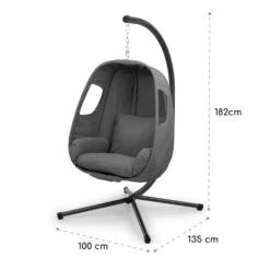 [Wiederverpackt] Bella Donna Hängesessel -Blumfeldt Verkaufsgeschäft 10033374 yy 0008 logo HANGING CHAIR Dark Grey 1