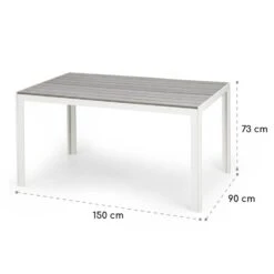 [Gebraucht] Bilbao Gartentisch Aus Kunststoff -Blumfeldt Verkaufsgeschäft 10033406 yy 0008 logo Blumfeldt Bilbao Gartentisch weiss grau