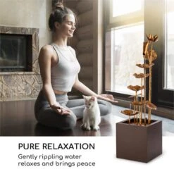 Golden Orchid Gartenbrunnen -Blumfeldt Verkaufsgeschäft 10033427 yy 0002 logo Blumfeldt Golden Orchid Gartenbrunnen Messingoptik