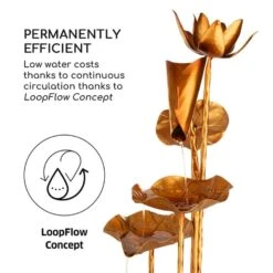 Golden Orchid Gartenbrunnen -Blumfeldt Verkaufsgeschäft 10033427 yy 0004 logo Blumfeldt Golden Orchid Gartenbrunnen Messingoptik