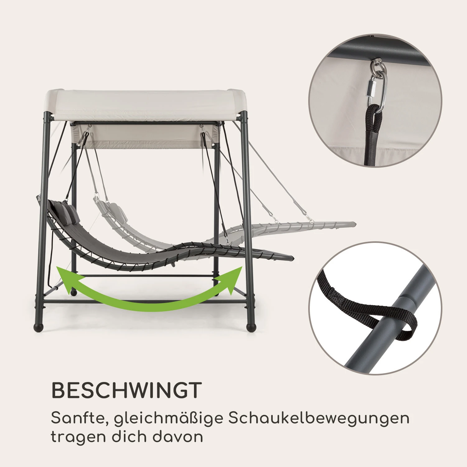 Palermo Doppel-Schaukel-Liege 5 Palermo Doppel-Schaukel-Liege – Bild 3