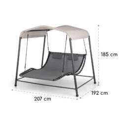 Palermo Doppel-Schaukel-Liege 21 Palermo Doppel-Schaukel-Liege -Blumfeldt Verkaufsgeschäft 10034774 yy 0010 logo Blumfeldt Palermo Doppel Schaukel Liege grau