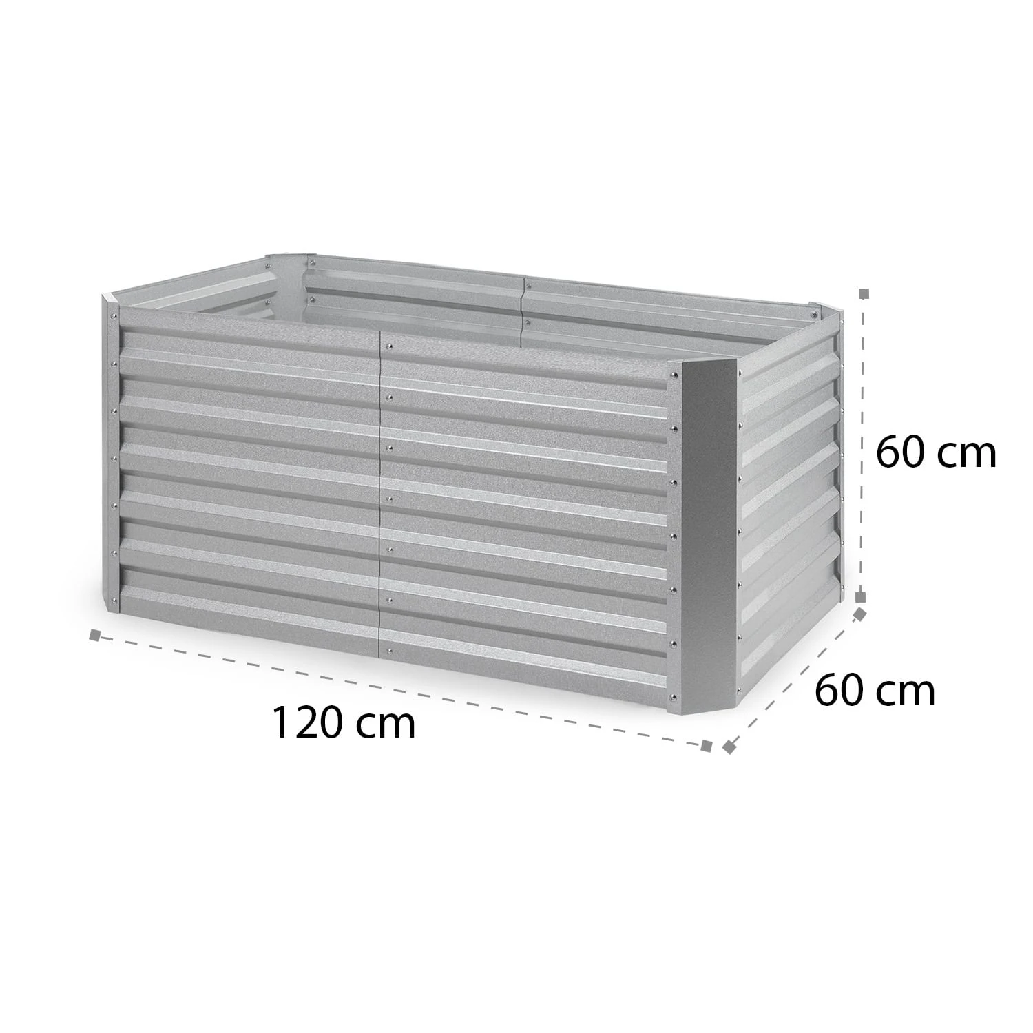 Terrabox 120x60x60 Cm Hochbeet Silber 10 Terrabox 120x60x60 Cm Hochbeet Silber – Bild 8