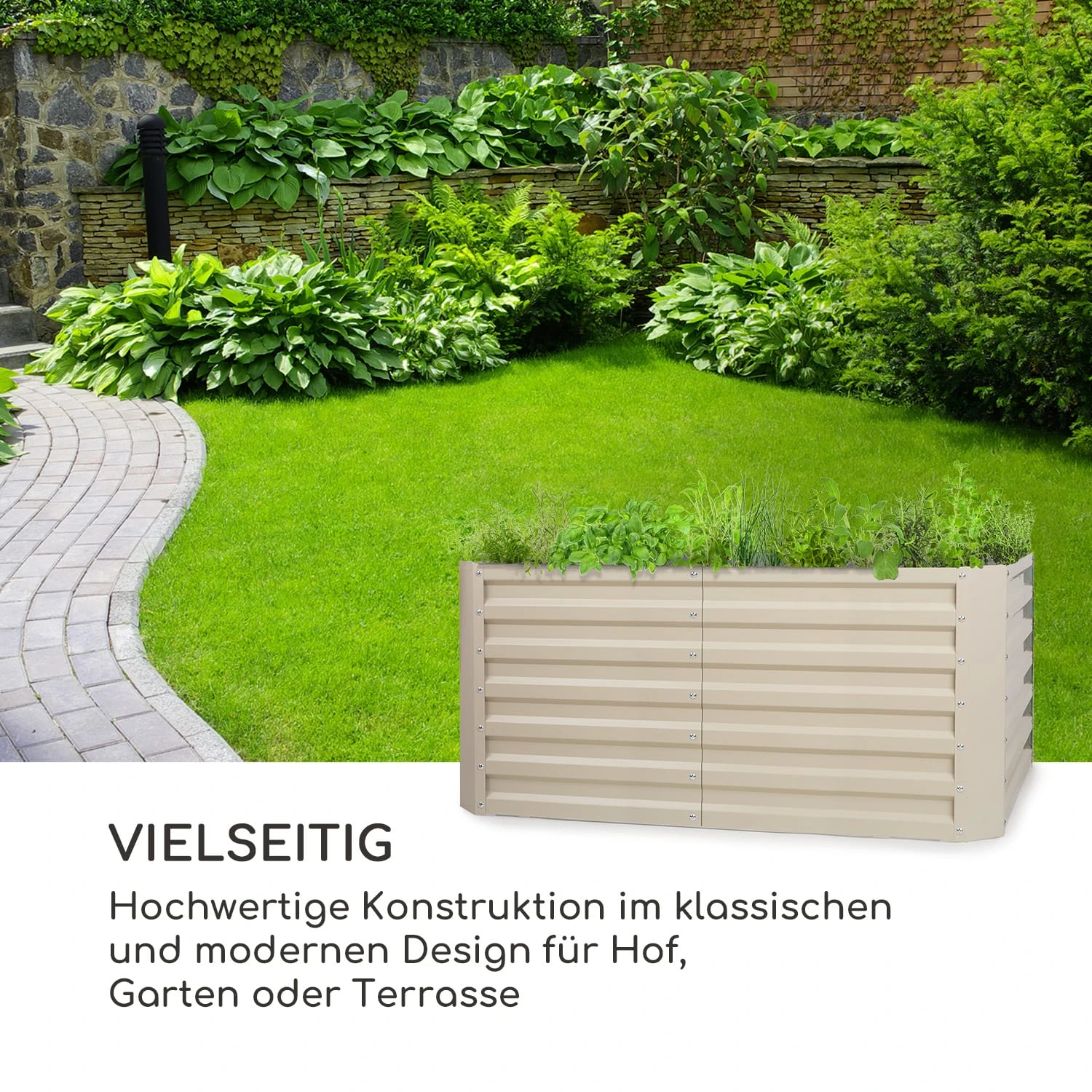 Terrabox 120x60x60 Cm Hochbeet Creme 4 Terrabox 120x60x60 Cm Hochbeet Creme – Bild 2