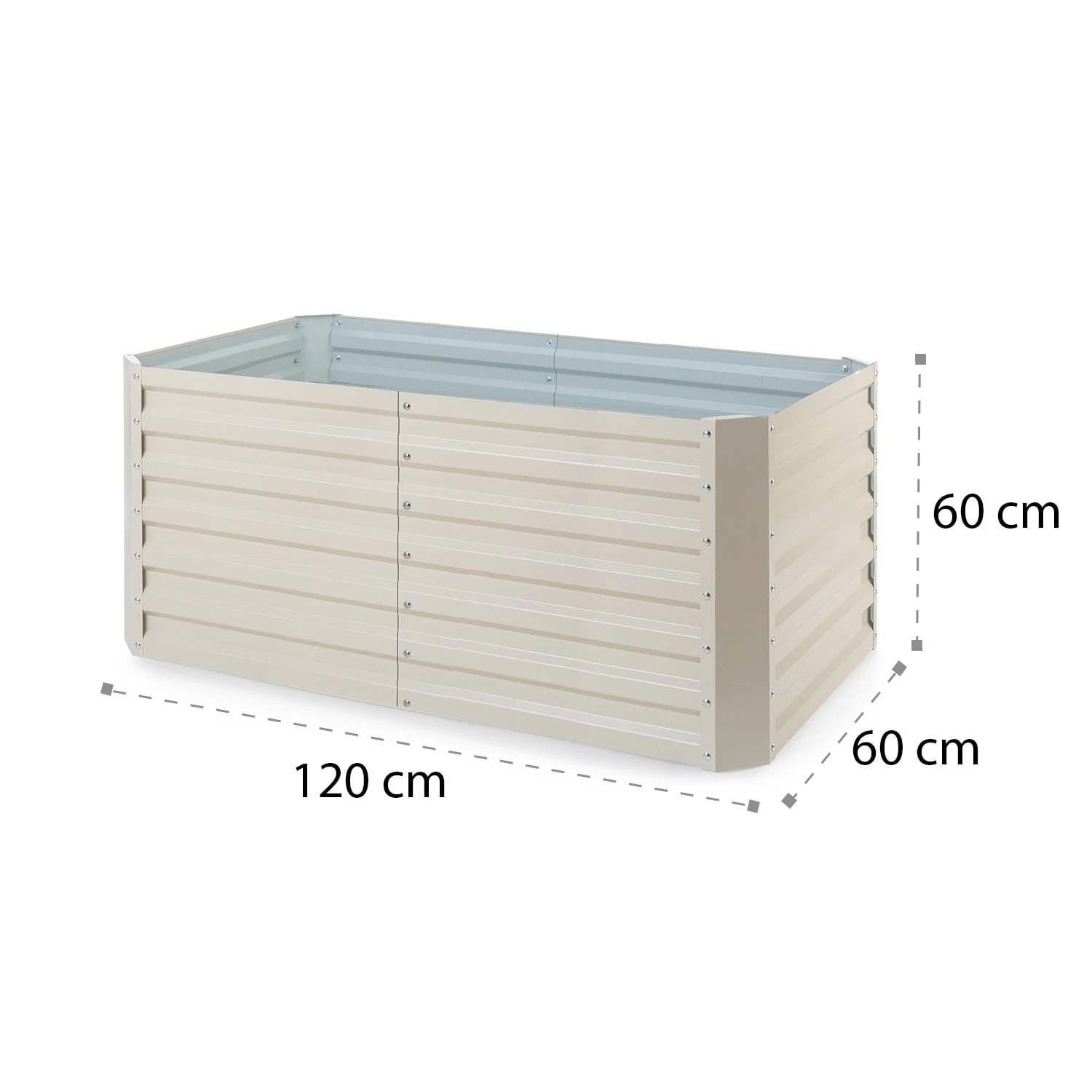 Terrabox 120x60x60 Cm Hochbeet Creme 10 Terrabox 120x60x60 Cm Hochbeet Creme – Bild 8