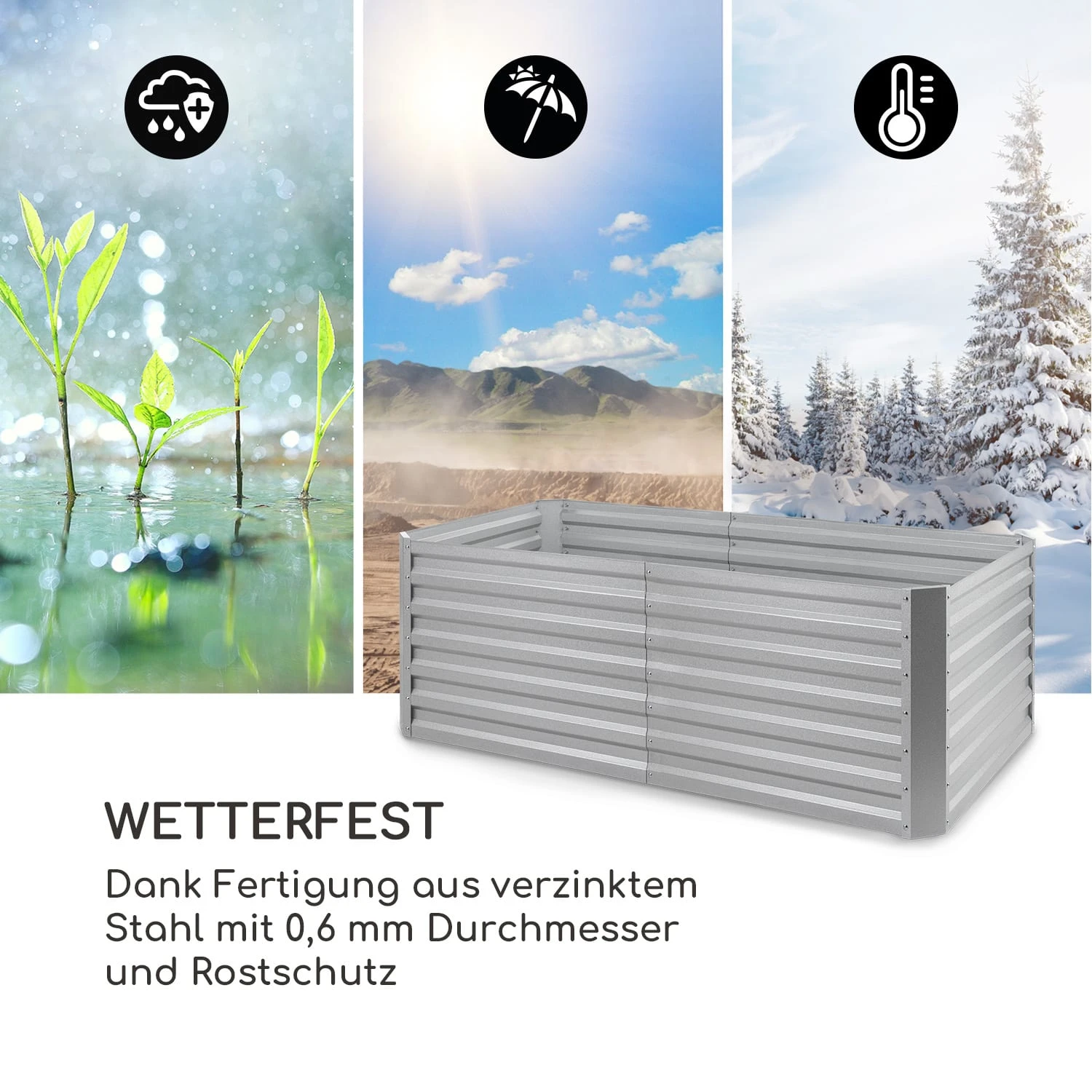 Terrabox 200x100x60 Cm Hochbeet Silber 8 Terrabox 200x100x60 Cm Hochbeet Silber – Bild 6