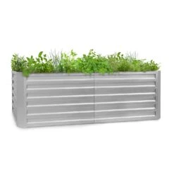 Terrabox 200x100x60 Cm Hochbeet Silber