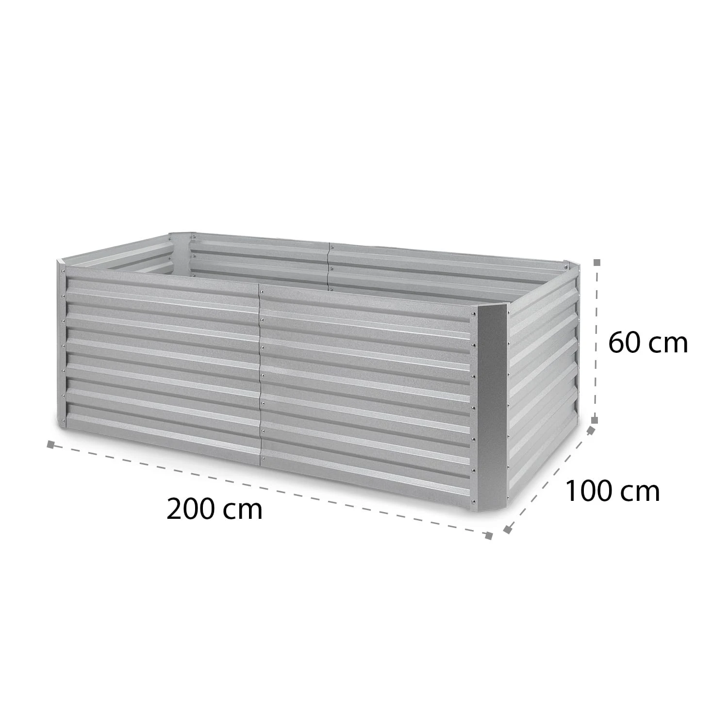 Terrabox 200x100x60 Cm Hochbeet Silber 10 Terrabox 200x100x60 Cm Hochbeet Silber – Bild 8