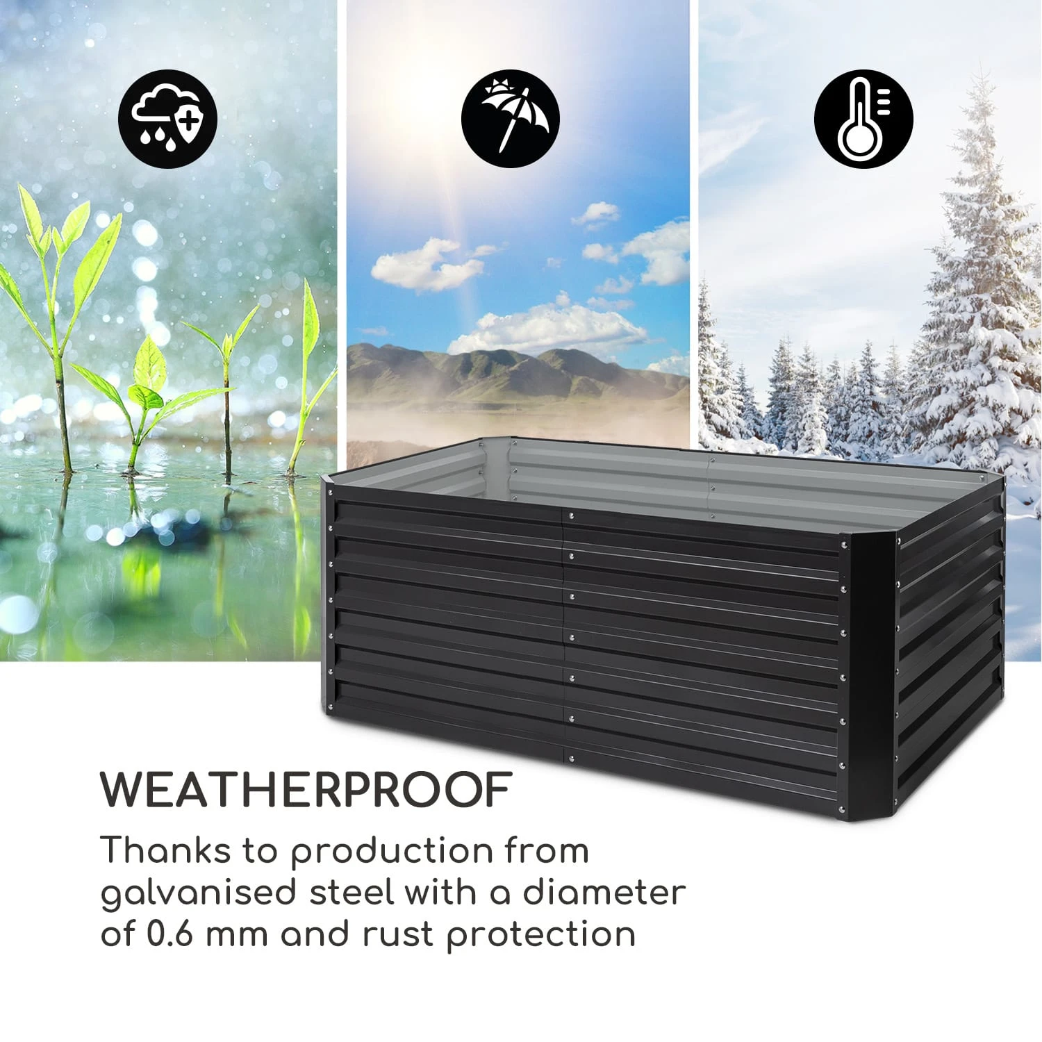 Terrabox 200x100x60 Cm Hochbeet Anthrazit 8 Terrabox 200x100x60 Cm Hochbeet Anthrazit – Bild 6