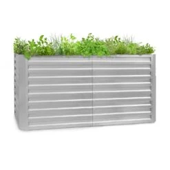 Terrabox 200x100x90 Cm Hochbeet Silber