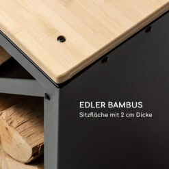 Kindlewood S Black Kaminholzregal Mit Sitzbank -Blumfeldt Verkaufsgeschäft 10035760 de 0004 logo 1