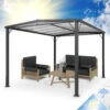 Pantheon Solid Sky Flat Pergola 3x4