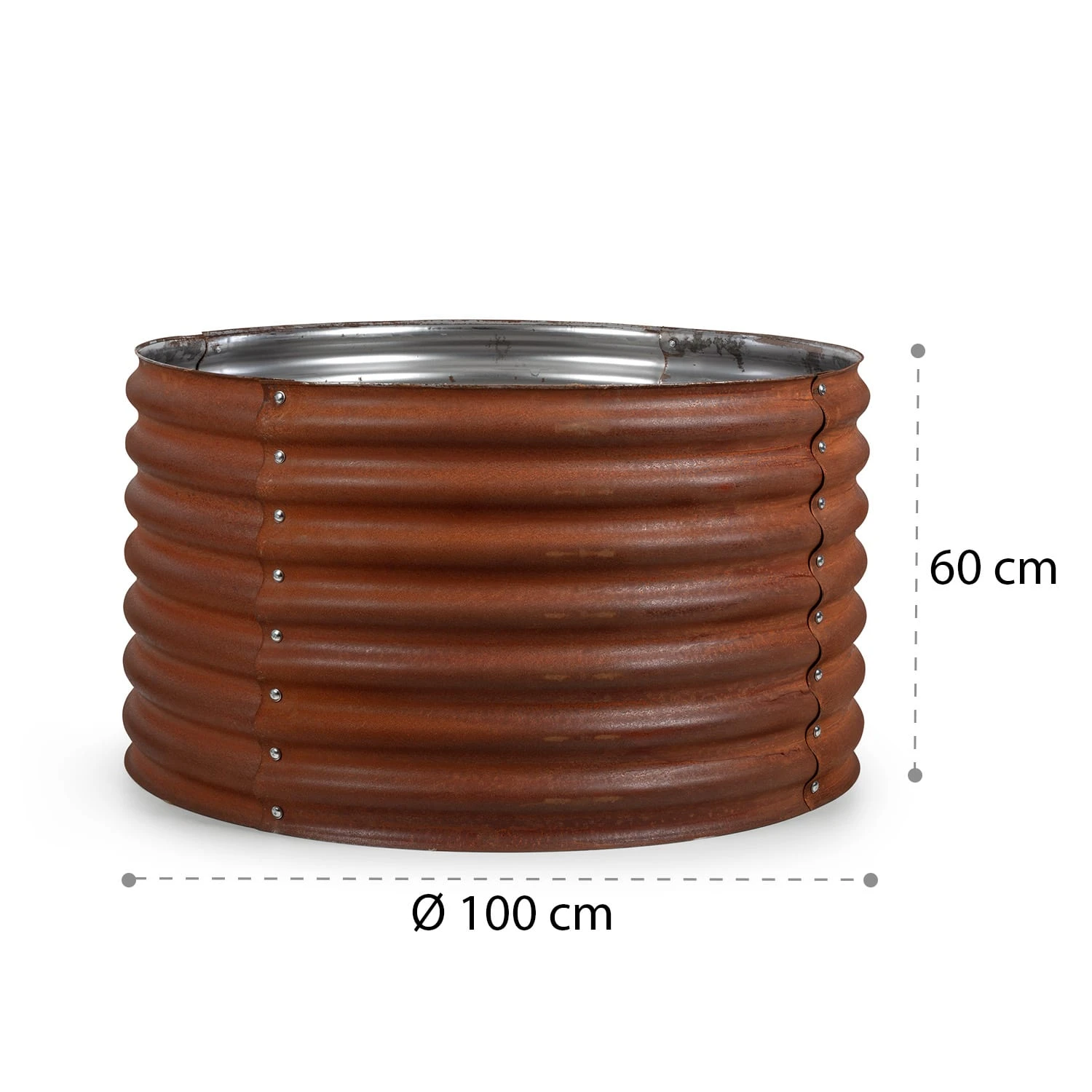 Rondabox 100x100x57 Cm Hochbeet Rosteffekt 10 Rondabox 100x100x57 Cm Hochbeet Rosteffekt – Bild 8