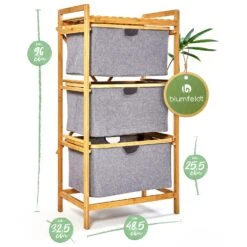 [Gebraucht] Wäscheregal 3 Schubladen -Blumfeldt Verkaufsgeschäft 10038013 yy 0011 dimensions