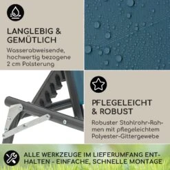 [Wiederverpackt] Amalfi Sonnenliege 70 X 37 X 200 Cm -Blumfeldt Verkaufsgeschäft 10040075 de 0003 logo