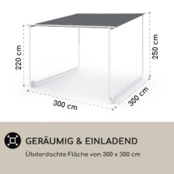 [Wiederverpackt] Nantes Pavillon Gazebo Sonnendach 3x3m Polyester -Blumfeldt Verkaufsgeschäft 10040107 de 0004 logo 1