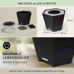 [Gebraucht] Hekla 2-in-1-Feuerschale Mit Grill 60 Cm Durchmesser -Blumfeldt Verkaufsgeschäft 10041867 de 0005 usp