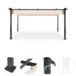 Pantheon 3x4 Pergola 6 Pantheon 3x4 Pergola -Blumfeldt Verkaufsgeschäft 10045276 yy 0002 detail Blumfeldt Pantheon 3x4 Pergola Vordach Aluminium