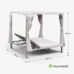 Eremitage Triple Sunbed Sonnenbett -Blumfeldt Verkaufsgeschäft 10045965 yy 0011 dimensions