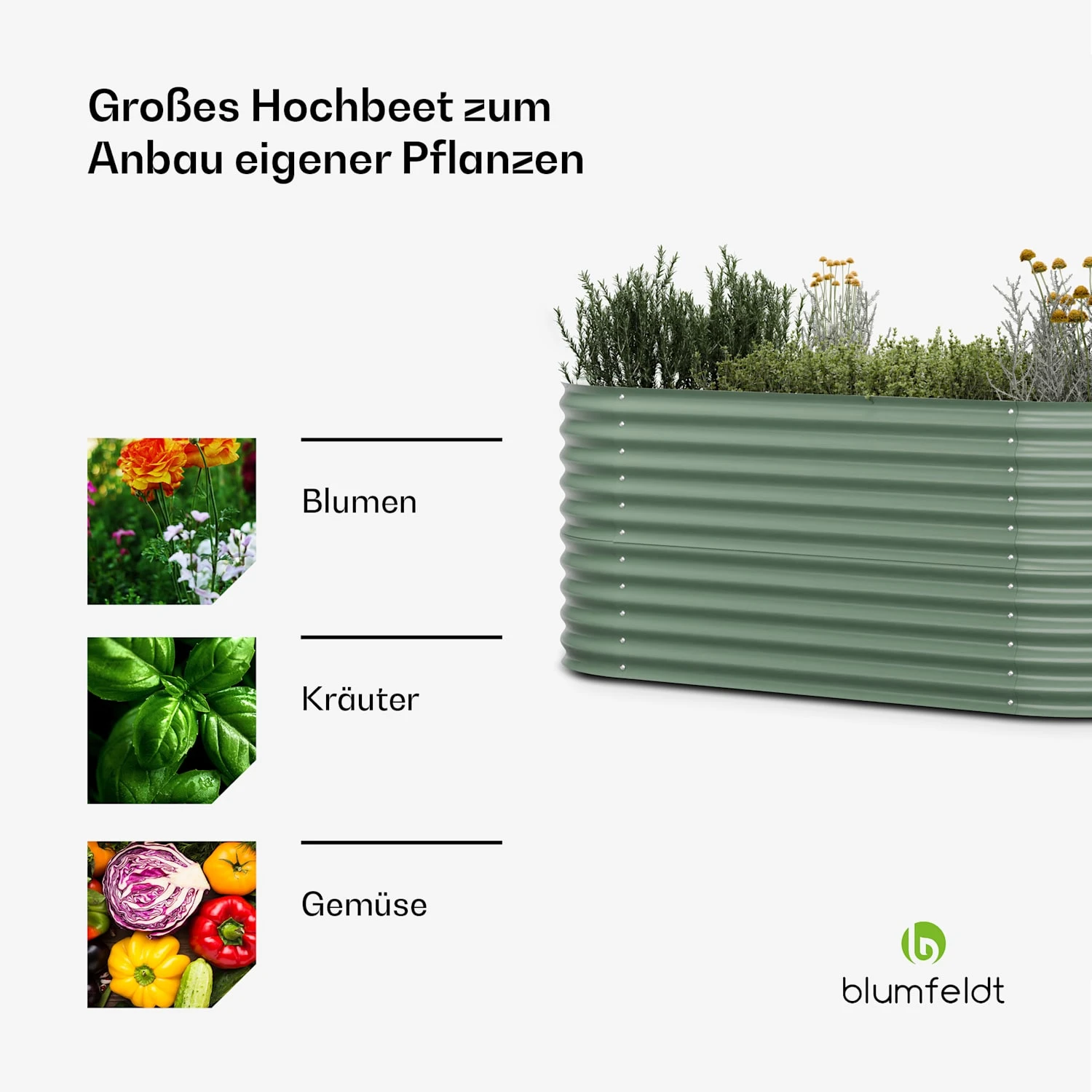 Rondabox 200x100x80 Cm Hochbeet Grün 6 Rondabox 200x100x80 Cm Hochbeet Grün – Bild 4