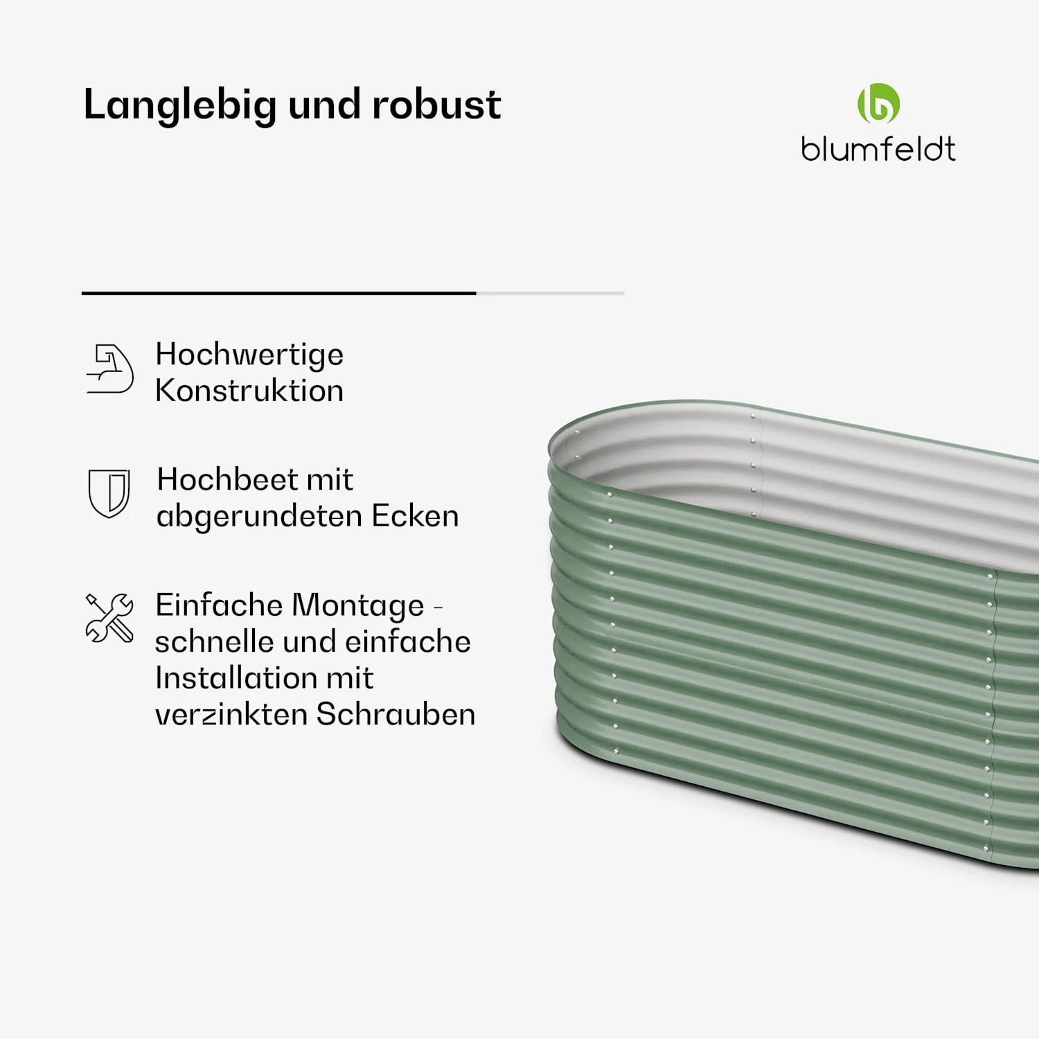 Rondabox 200x100x80 Cm Hochbeet Grün 8 Rondabox 200x100x80 Cm Hochbeet Grün – Bild 6