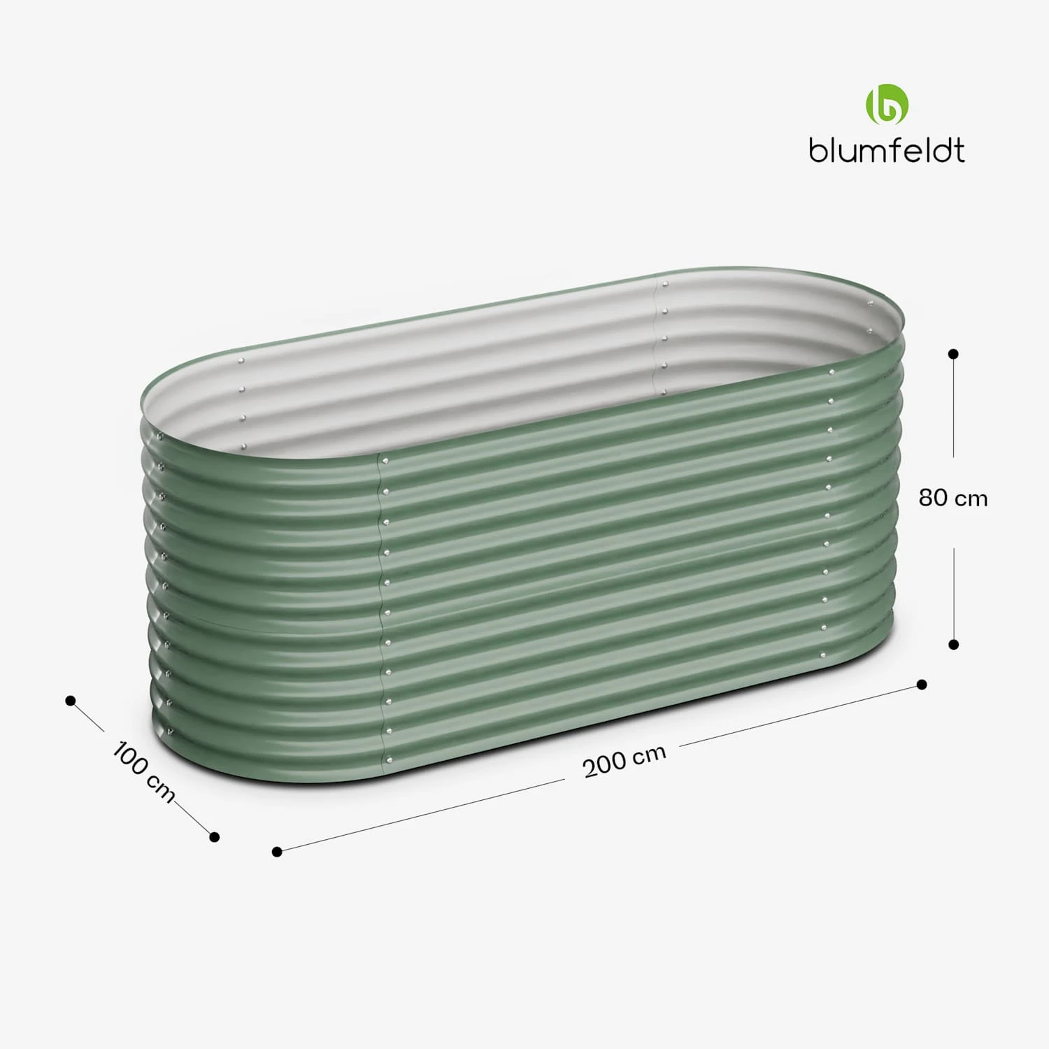 Rondabox 200x100x80 Cm Hochbeet Grün 9 Rondabox 200x100x80 Cm Hochbeet Grün – Bild 7