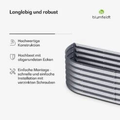 [Gebraucht] High Grow Extended Hochbeet Metall 150 X 43 X 60cm -Blumfeldt Verkaufsgeschäft 10046041 de 0006 usp 1
