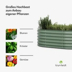 Curvbox 150x60x43 Cm Hochbeet Grün -Blumfeldt Verkaufsgeschäft 10046043 de 0004 usp
