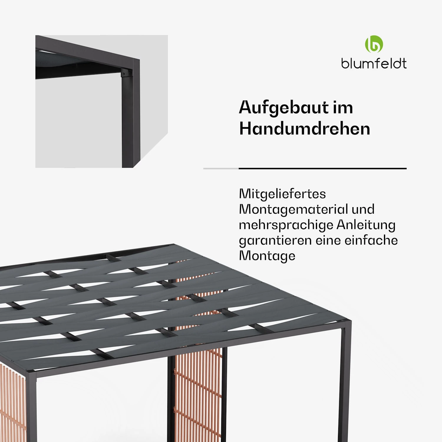 Shade Cove Vert Pergola 3x3 7 Shade Cove Vert Pergola 3x3 – Bild 5