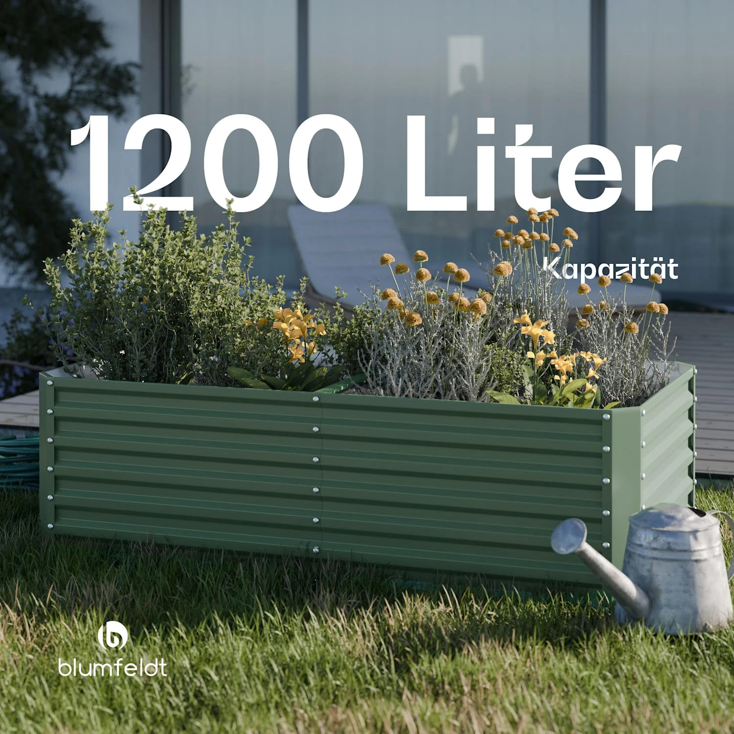 Terrabox 200x100x60 Cm Hochbeet Grün 7 Terrabox 200x100x60 Cm Hochbeet Grün – Bild 5