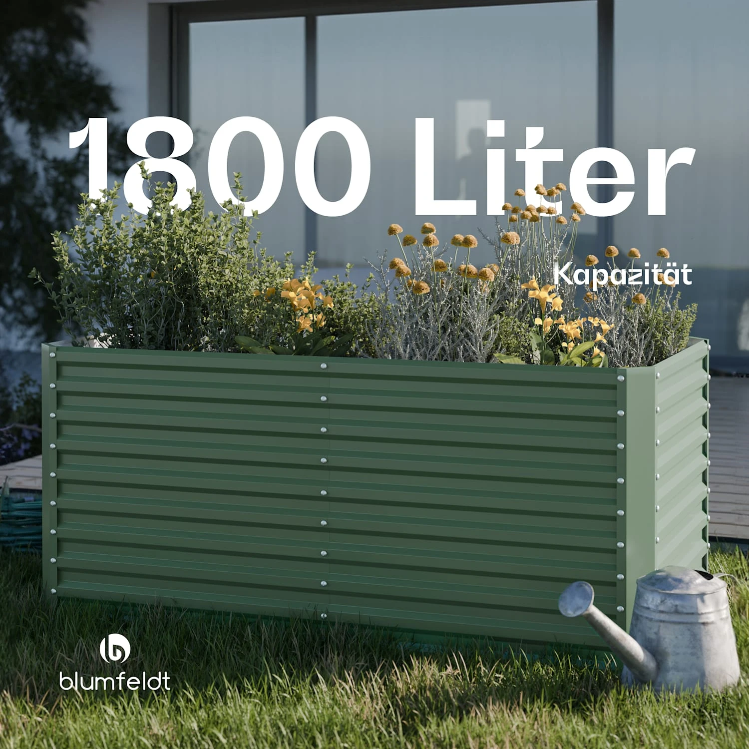 Terrabox 200x100x90 Cm Hochbeet Grün 7 Terrabox 200x100x90 Cm Hochbeet Grün – Bild 5