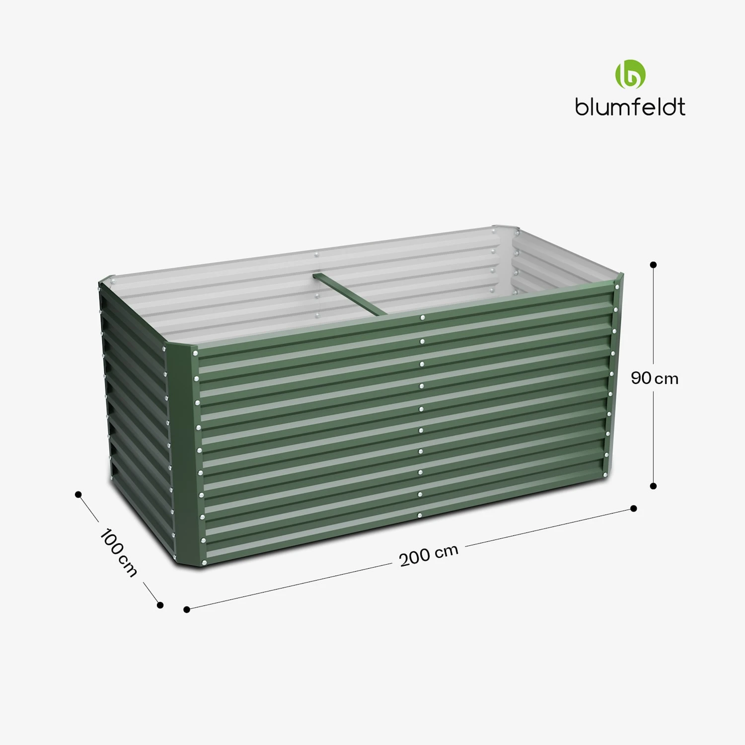 Terrabox 200x100x90 Cm Hochbeet Grün 9 Terrabox 200x100x90 Cm Hochbeet Grün – Bild 7