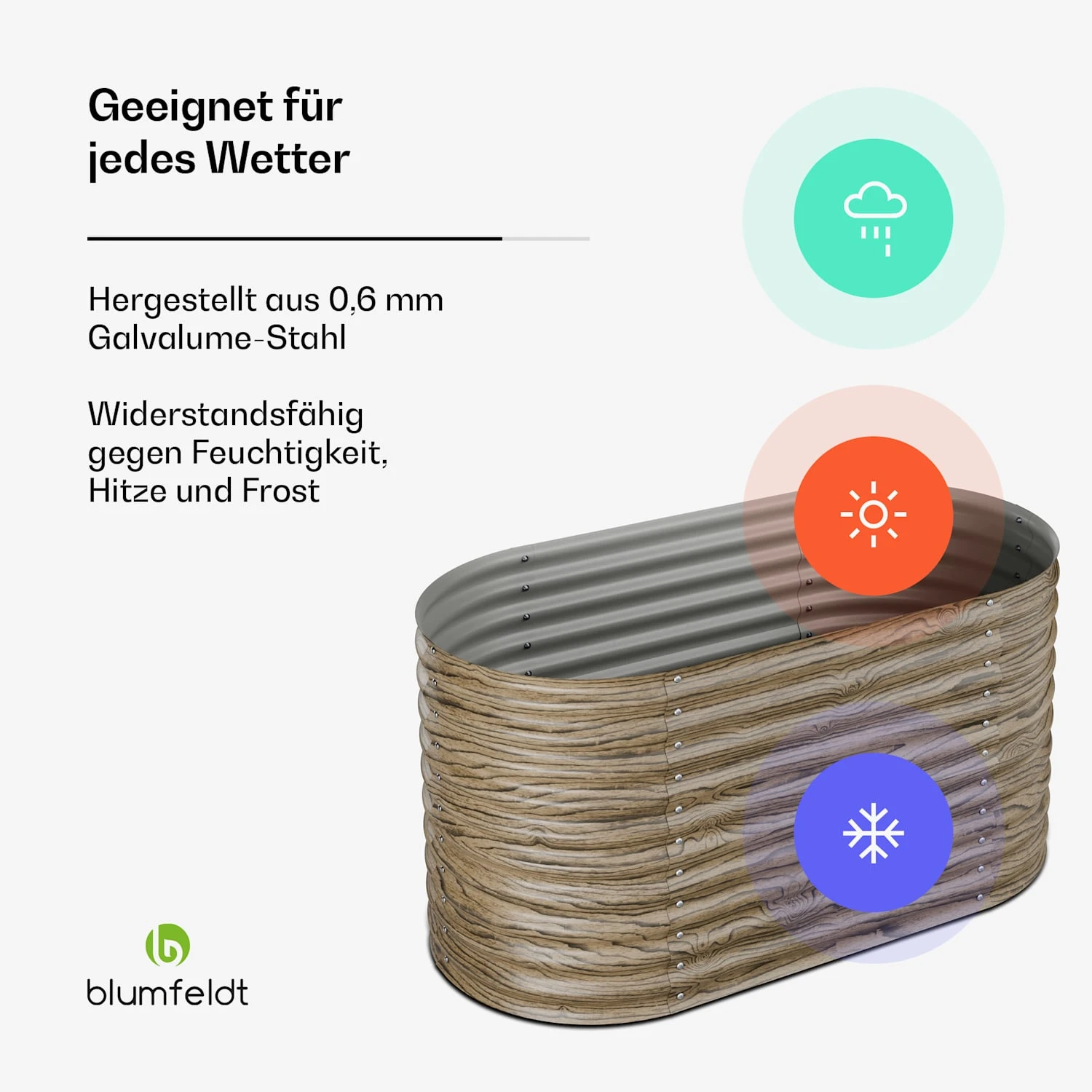 Rondabox 160x80x80 Cm Hochbeet Holzoptik 4 Rondabox 160x80x80 Cm Hochbeet Holzoptik – Bild 2