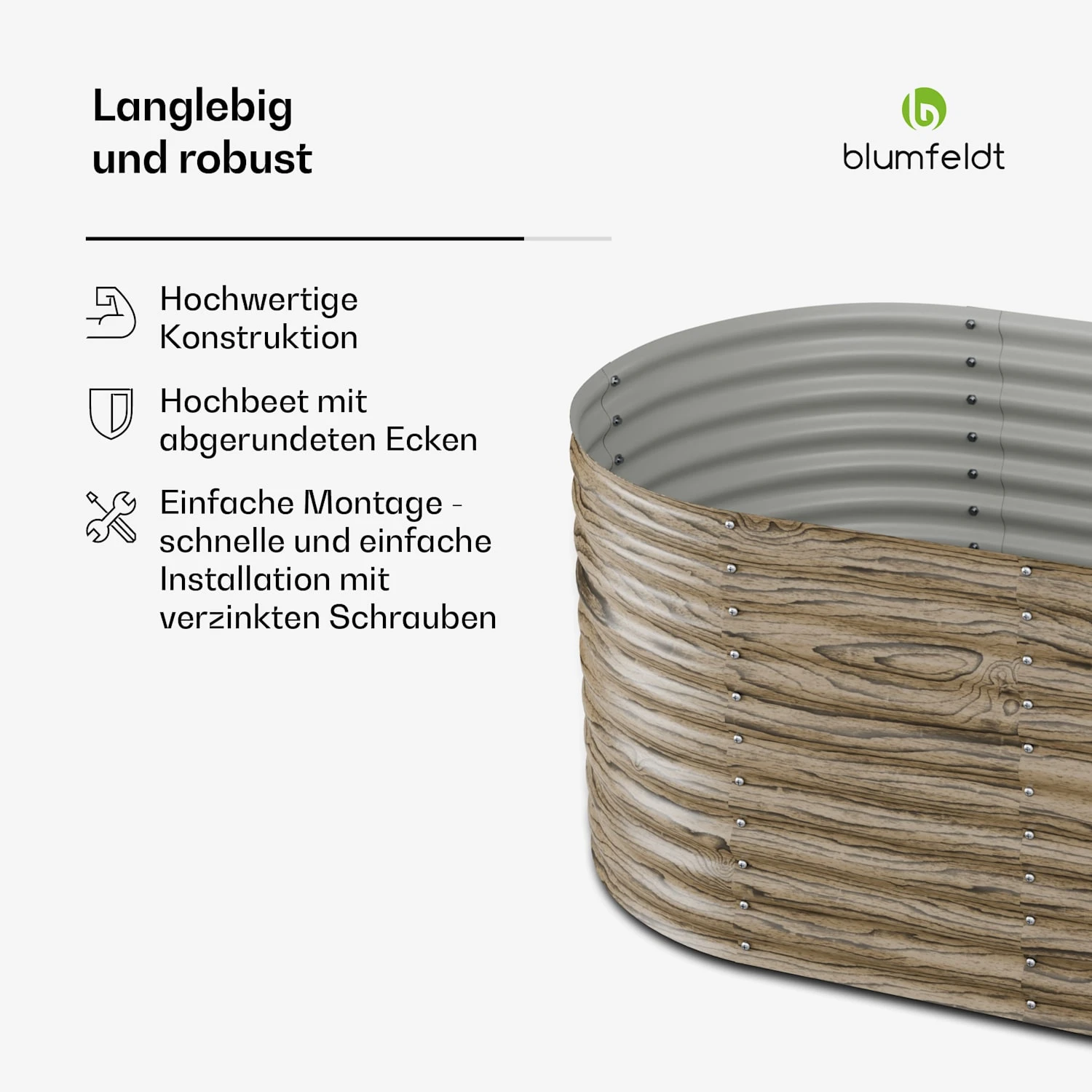 Rondabox 200x100x80 Cm Hochbeet Holzoptik 8 Rondabox 200x100x80 Cm Hochbeet Holzoptik – Bild 6