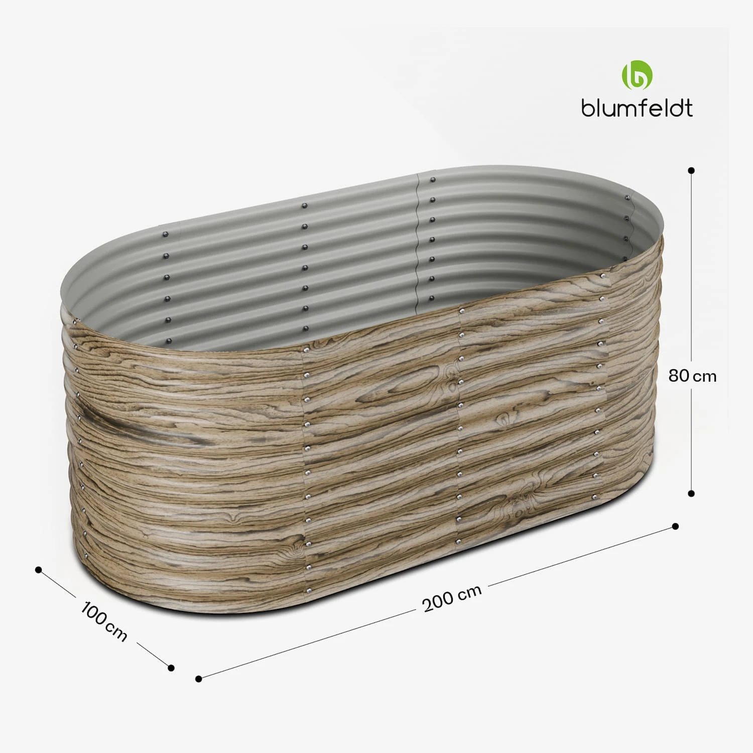 Rondabox 200x100x80 Cm Hochbeet Holzoptik 9 Rondabox 200x100x80 Cm Hochbeet Holzoptik – Bild 7