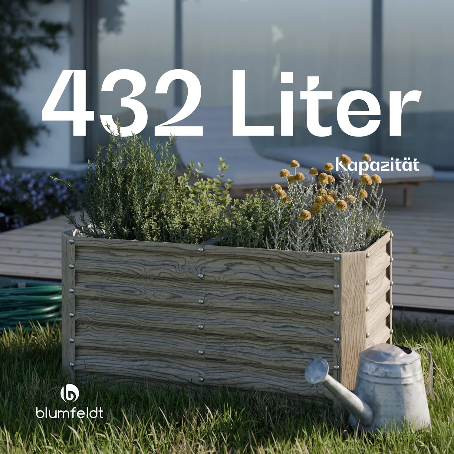 Terrabox 120x60x60 Cm Hochbeet Holzoptik 7 Terrabox 120x60x60 Cm Hochbeet Holzoptik – Bild 5