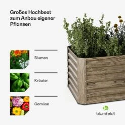 Terrabox 180x90x60 Cm Hochbeet Holzoptik -Blumfeldt Verkaufsgeschäft 10046551 de 0004 usp