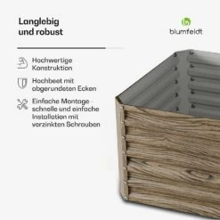 Terrabox 180x90x60 Cm Hochbeet Holzoptik -Blumfeldt Verkaufsgeschäft 10046551 de 0006 usp