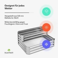 Terrabox 120x90x50 Cm 2 Stufen Hochbeet​ Silber -Blumfeldt Verkaufsgeschäft 10046835 de 0002 usp