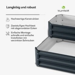 Terrabox 120x90x50 Cm 2 Stufen Hochbeet​ Anthrazit -Blumfeldt Verkaufsgeschäft 10046836 de 0006 usp