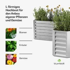 Flexgrow 160x160x60 Cm Hochbeet Silber 12 Flexgrow 160x160x60 Cm Hochbeet Silber -Blumfeldt Verkaufsgeschäft 10046837 de 0004 usp