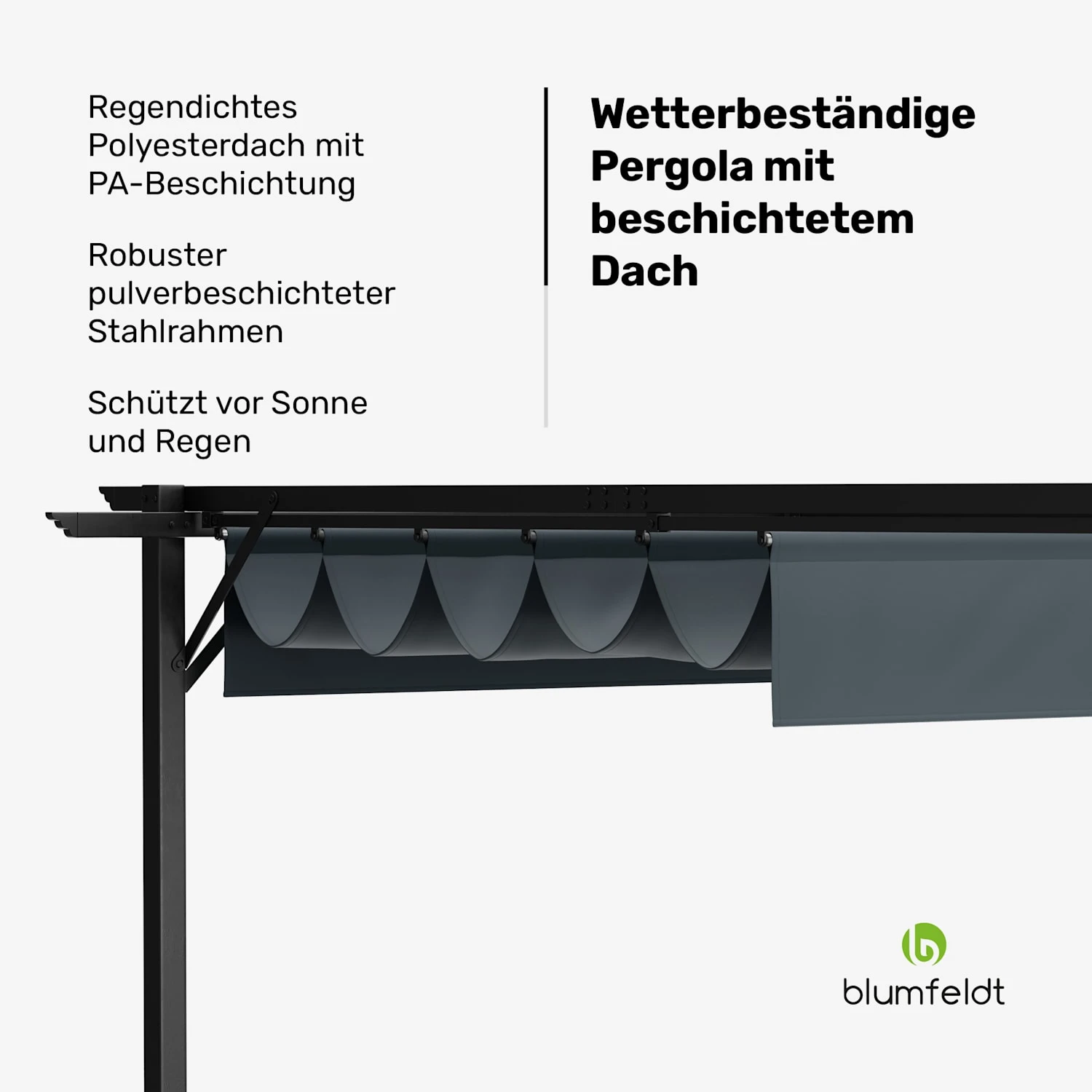 Pantheon Robust Pergola 3x3m 4 Pantheon Robust Pergola 3x3m – Bild 2