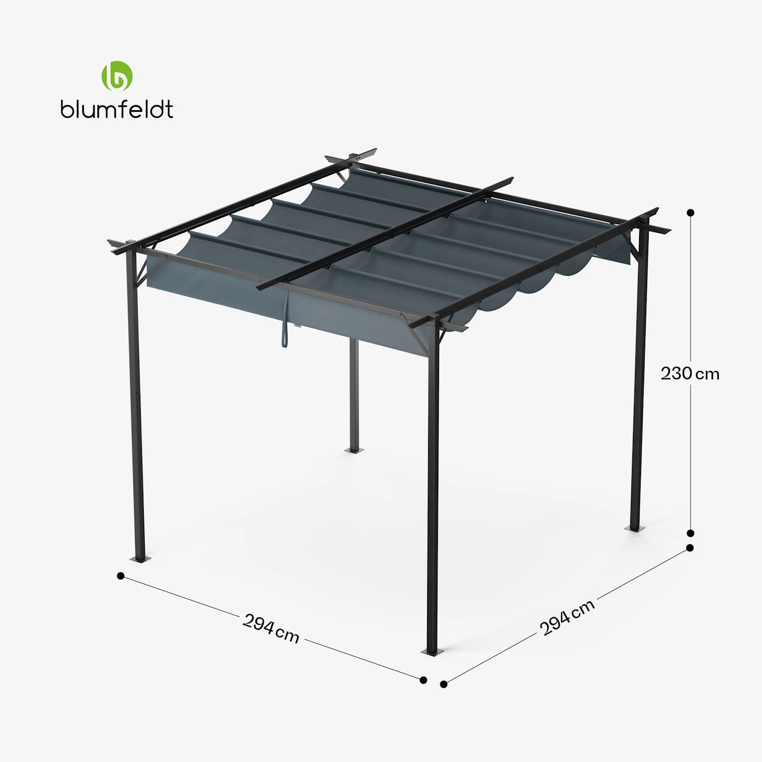 Pantheon Robust Pergola 3x3m 9 Pantheon Robust Pergola 3x3m – Bild 7