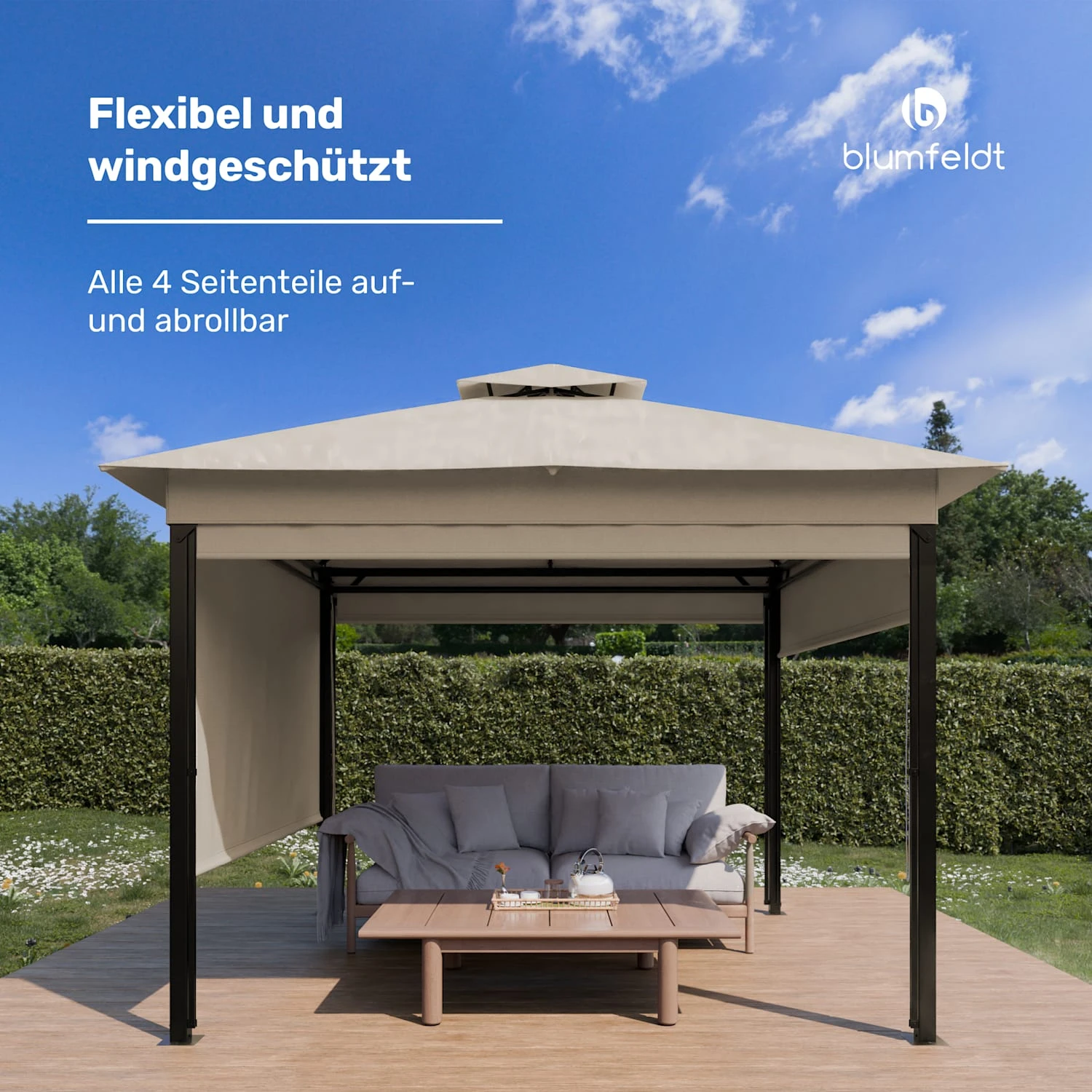 Grandezza Cortina Gartenpavillon 3x3 M 5 Grandezza Cortina Gartenpavillon 3x3 M – Bild 3